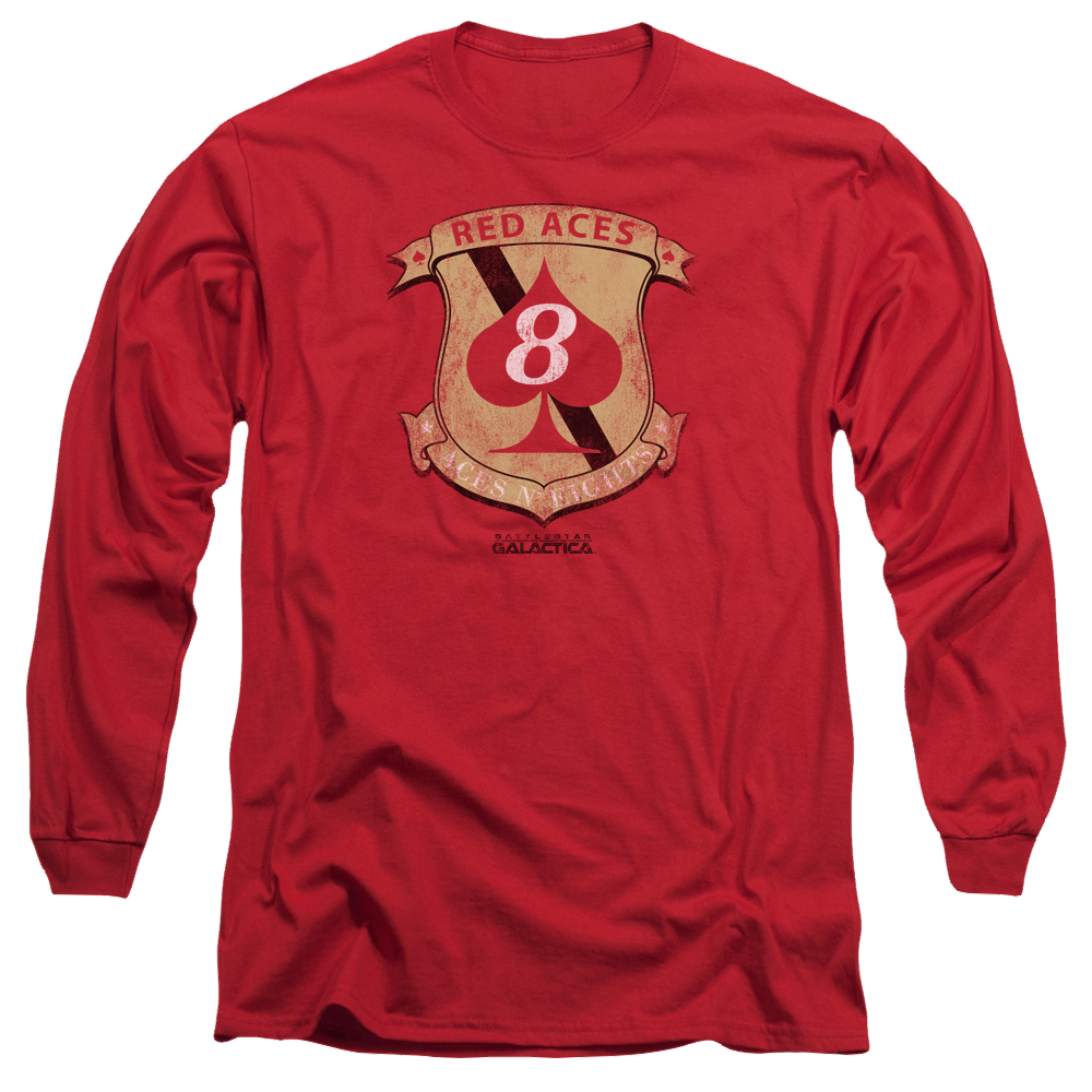 Battlestar Galactica Red Aces Badge - Men's Long Sleeve T-Shirt
