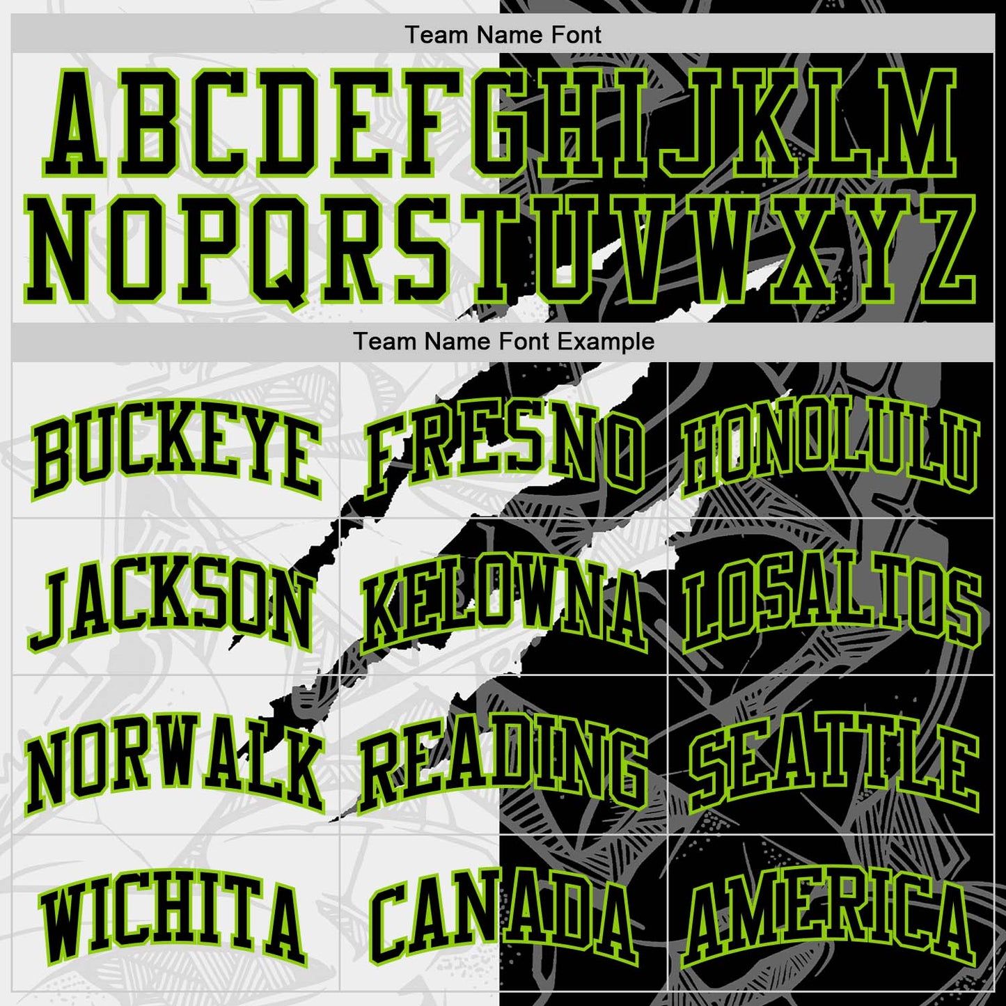 Custom Graffiti Pattern Black White-Neon Green Scratch Round Neck Sublimation Basketball Suit Jersey