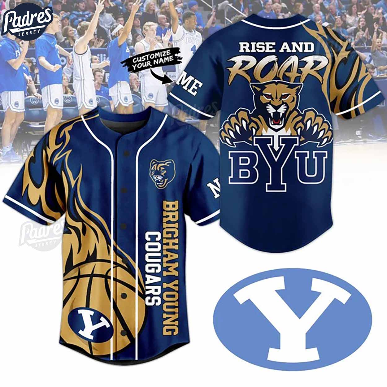 BYU Cougars Basketball Team Custom Baseball Jersey - Padres Jersey Oasis: Elevate Your Baseball Style Game