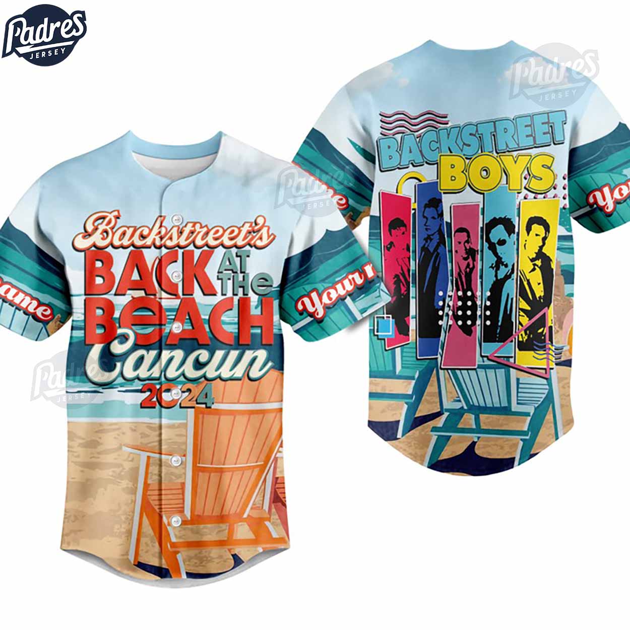 Backstreet Boys Back At The Beach Cancun 2024 Baseball Jersey - Padres Jersey Oasis: Elevate Your Baseball Style Game