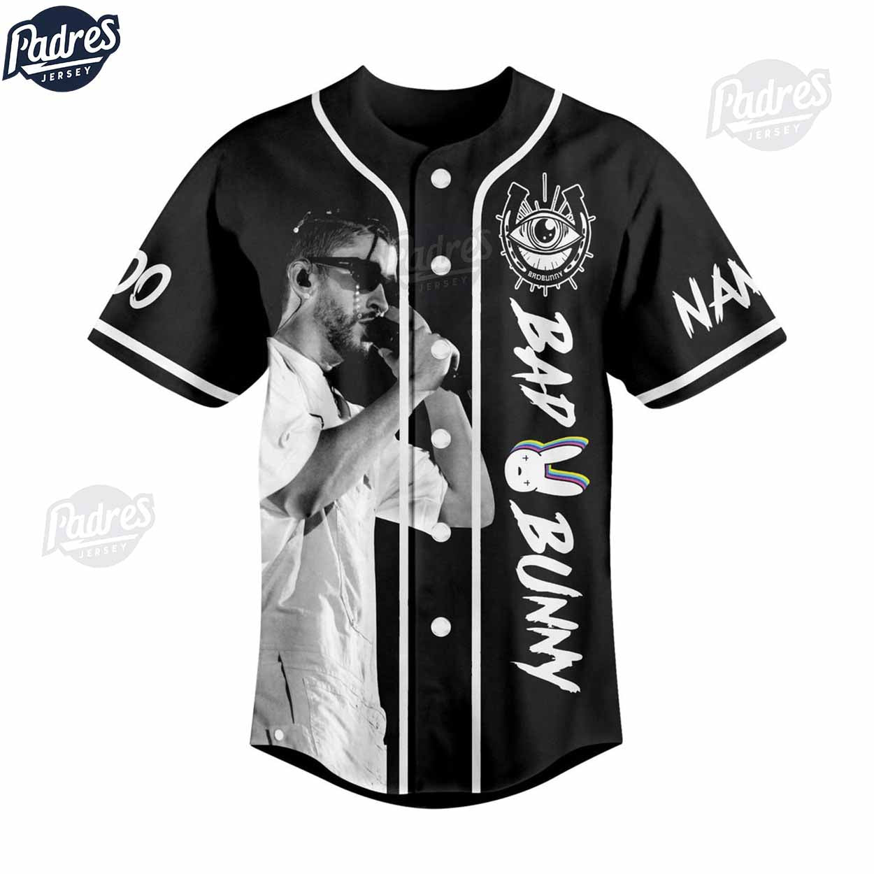Bad Bunny The Most Wanted Tour Custom Music Baseball Jersey - Padres Jersey Oasis: Elevate Your Baseball Style Game