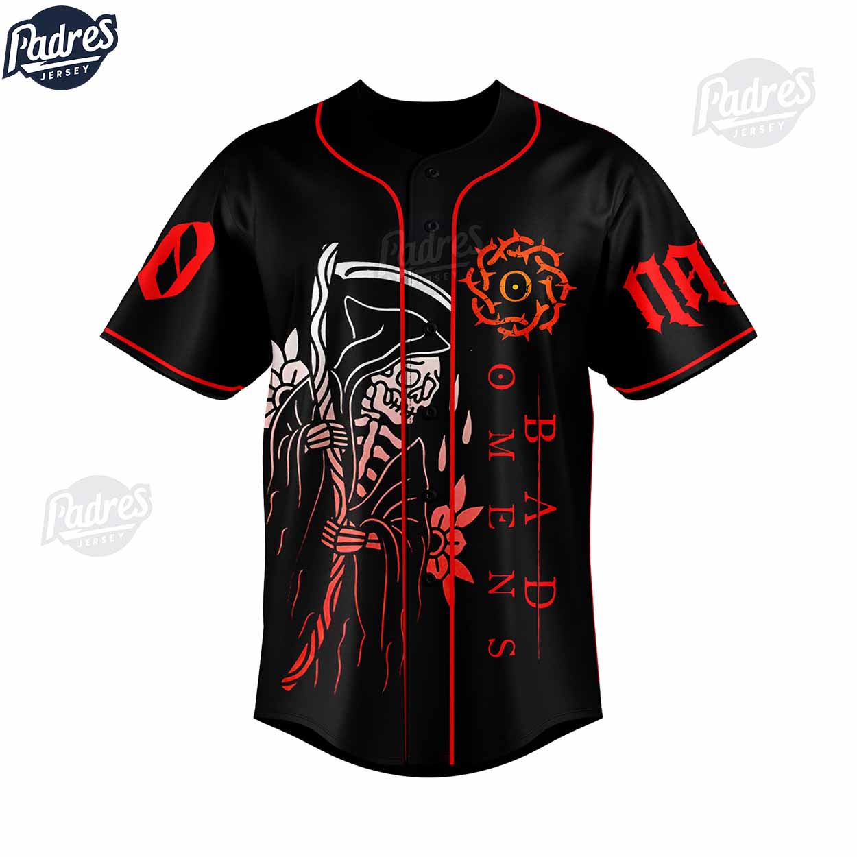 Bad Omens The Death Of Peace Of Mind Custom Baseball Jersey Shirt - Padres Jersey Oasis: Elevate Your Baseball Style Game