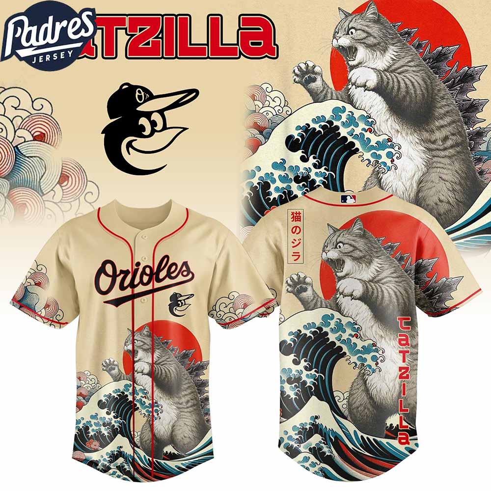 Baltimore Orioles MLB X Catzilla Personalized Baseball Jersey - Padres Jersey Oasis: Elevate Your Baseball Style Game