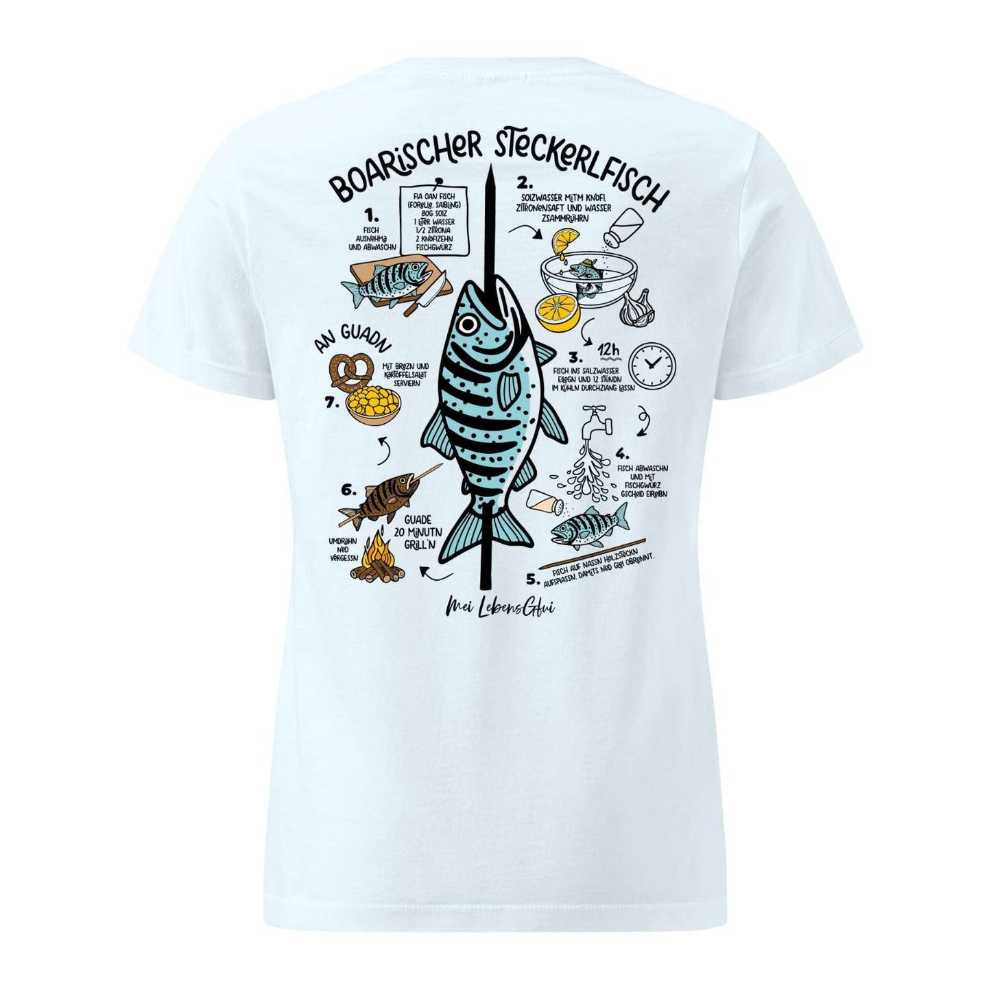 Damen T-Shirt "Boarischer Steckerlfisch"