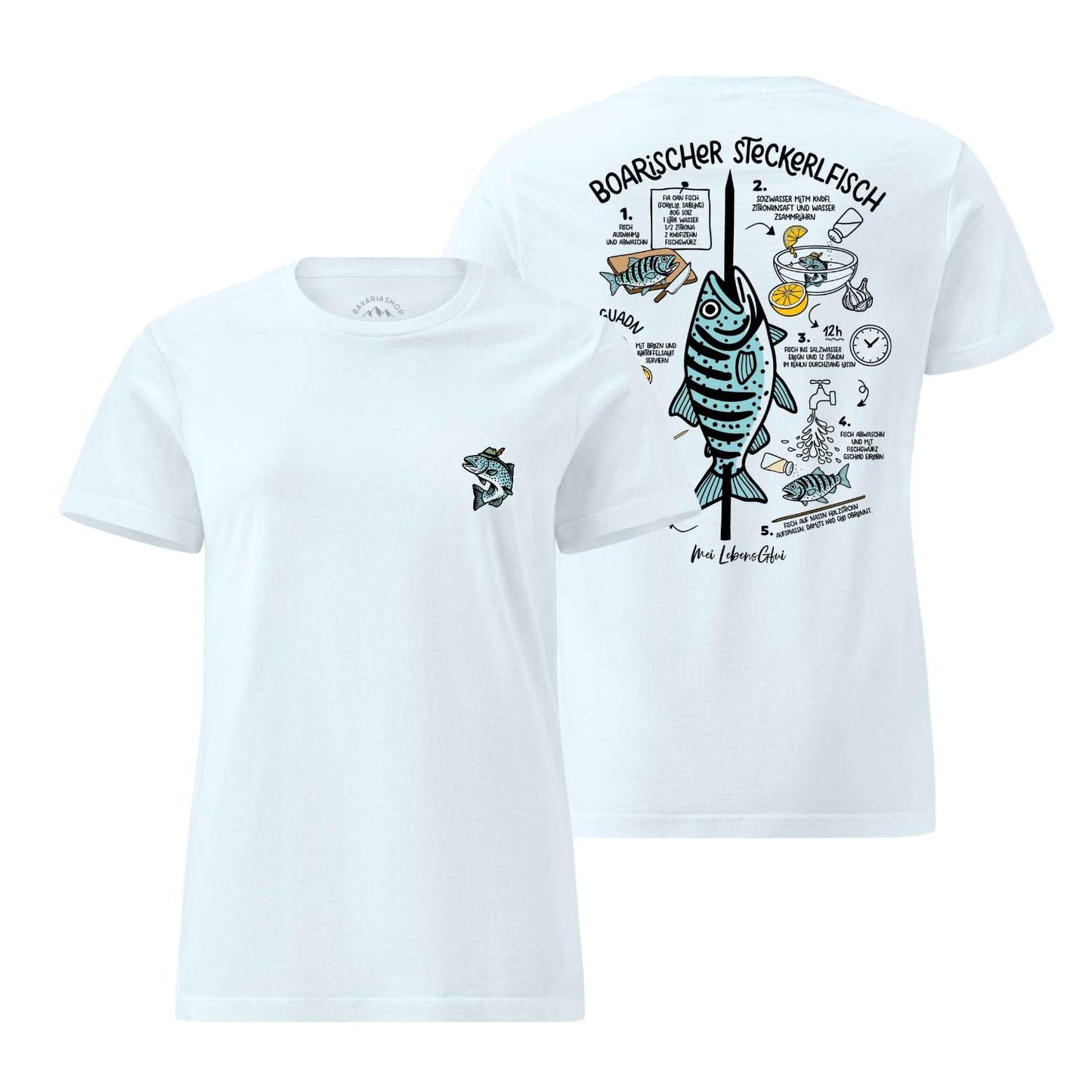 Damen T-Shirt "Boarischer Steckerlfisch"