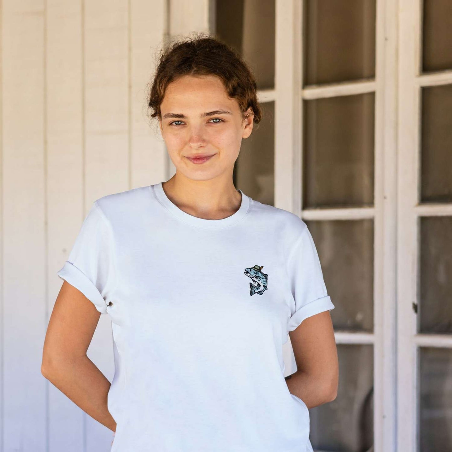 Damen T-Shirt "Boarischer Steckerlfisch"