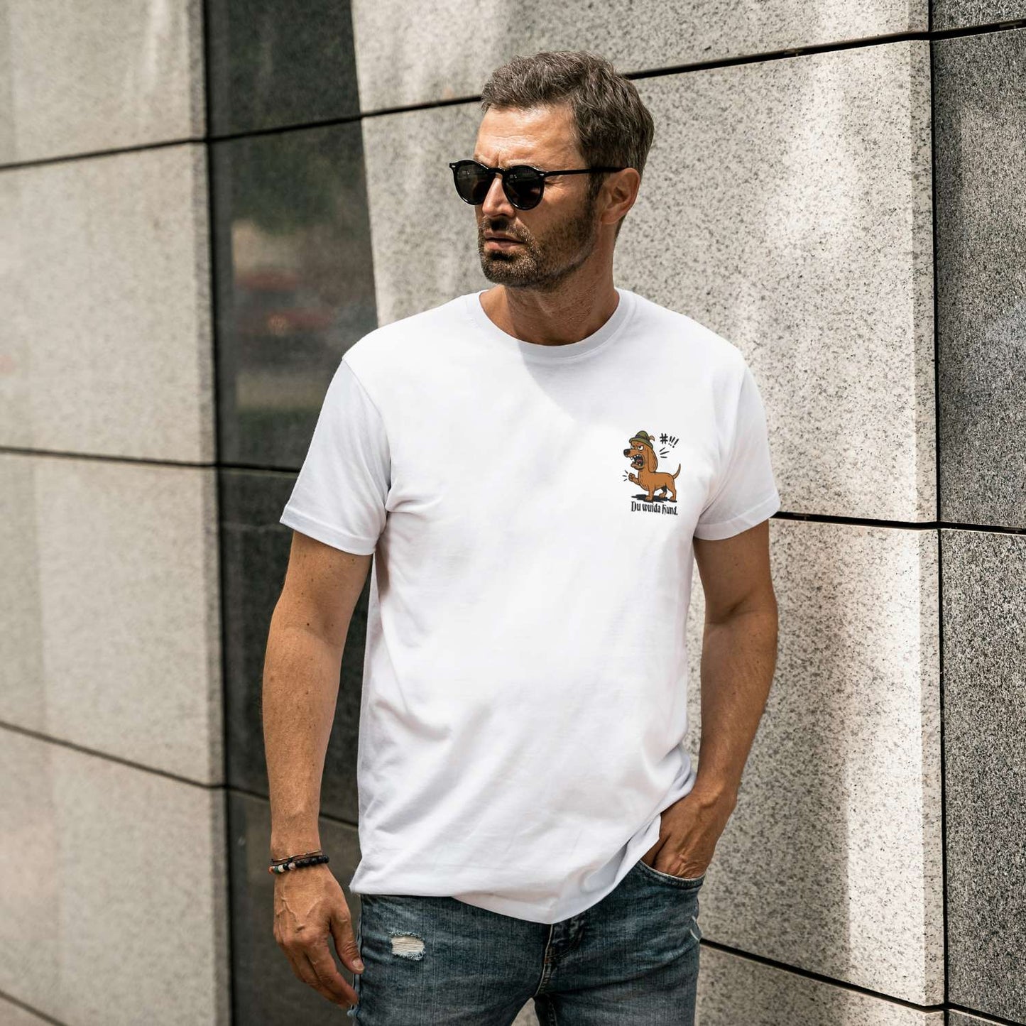 Herren T-Shirt "Du wuida Hund"