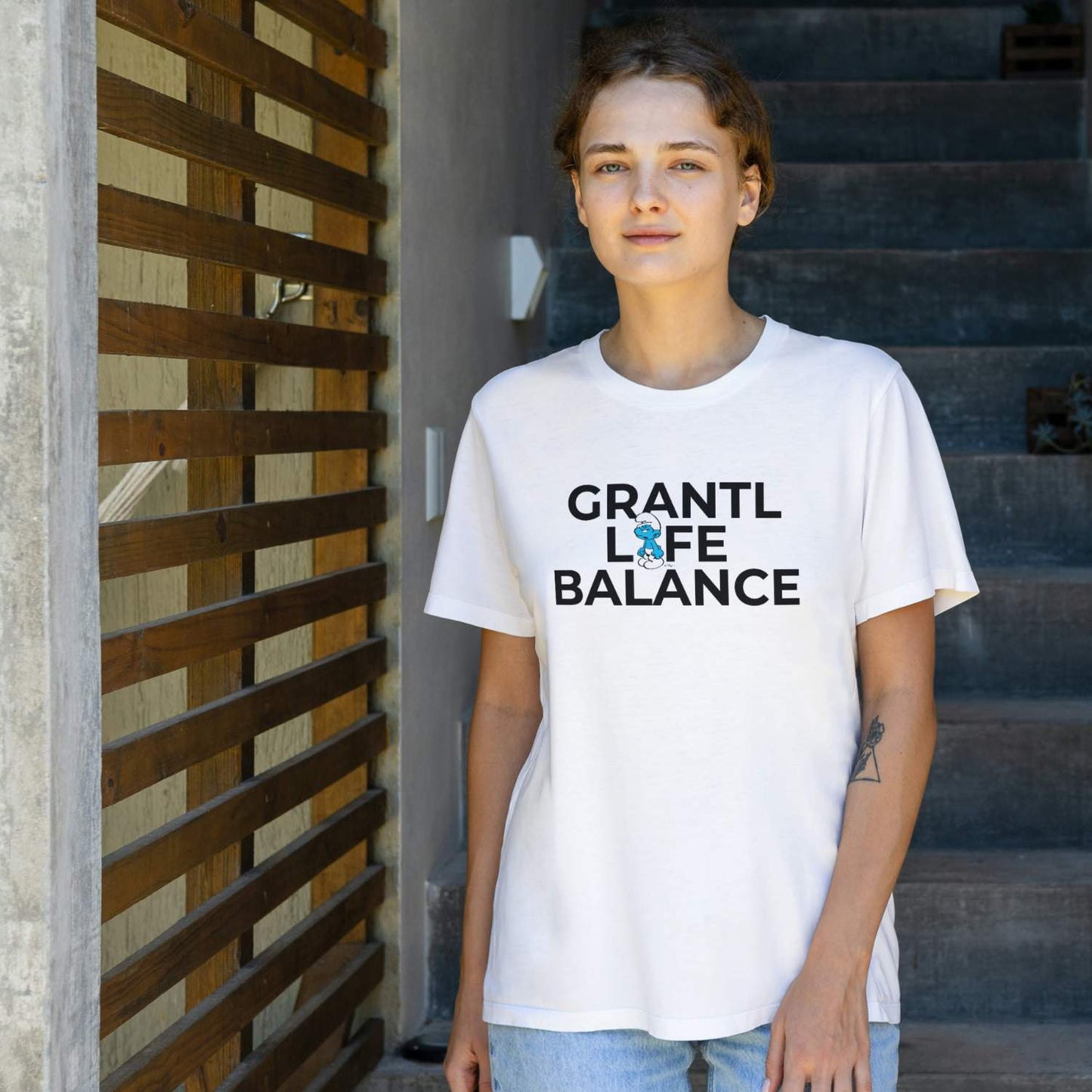 Â®Die SchlÃ¼mpfe Damen T-Shirt "Grantl Life Balance"