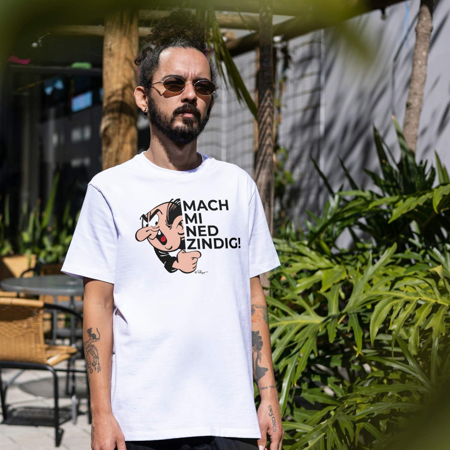 Â®Die SchlÃ¼mpfe Herren T-Shirt "Mach mi ned zindig"