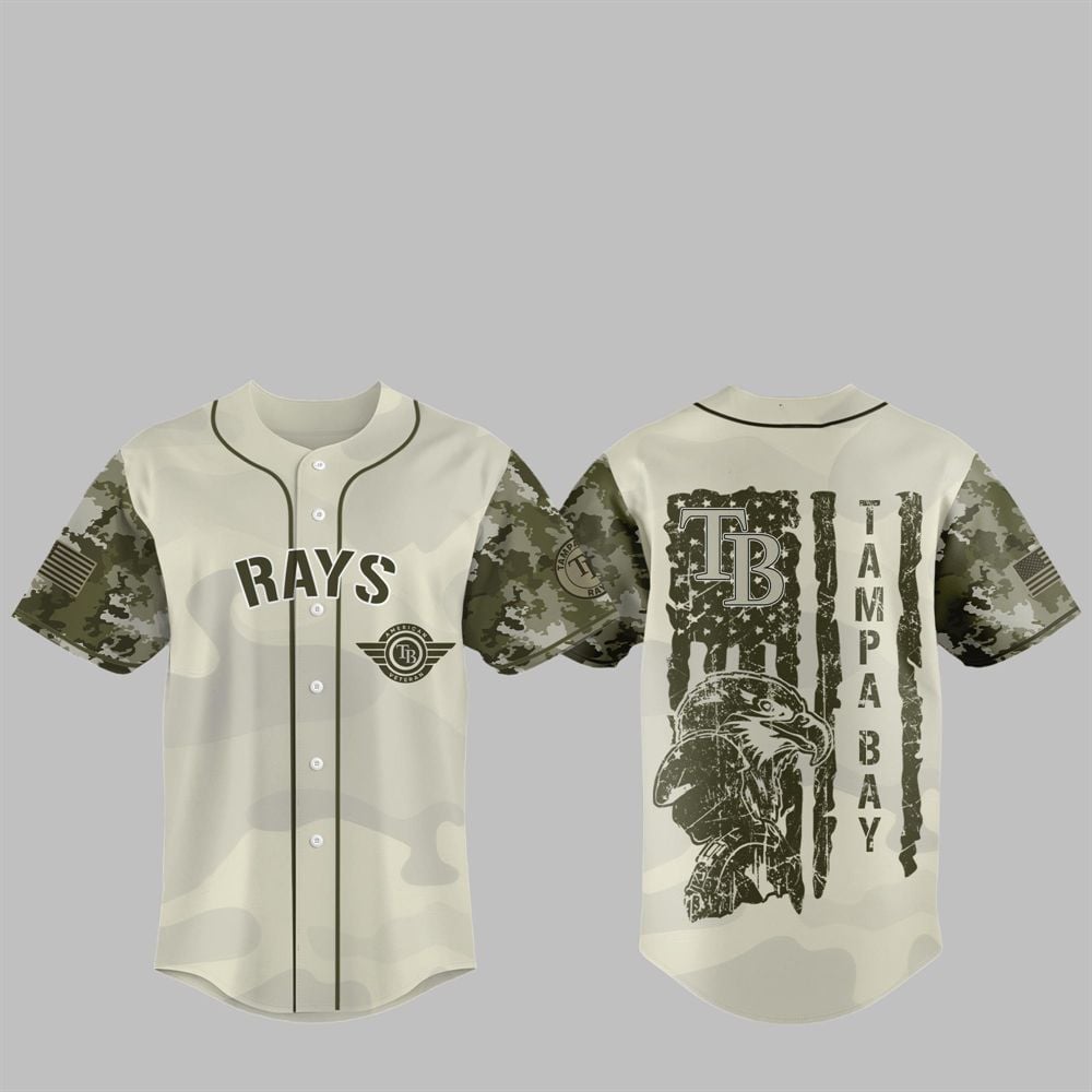 Bay Rays 2025 Armed Forces Day Night Jersey - Grishko.com