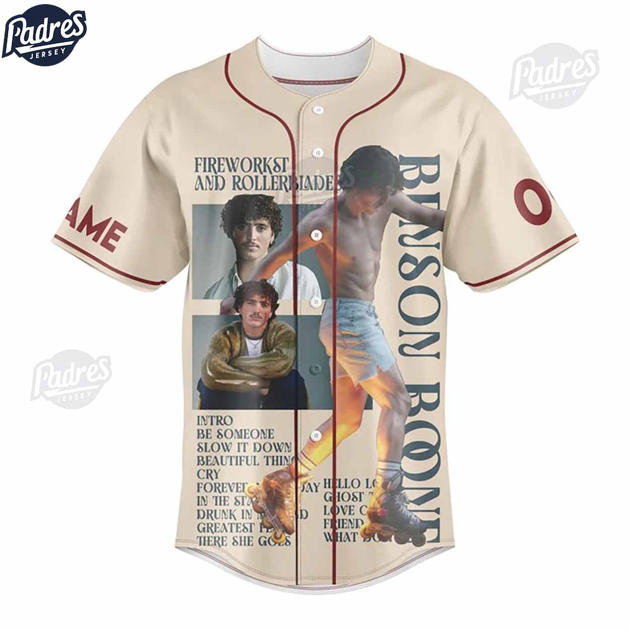 Benson Boone Custom Baseball Jersey Style - Padres Jersey Oasis: Elevate Your Baseball Style Game