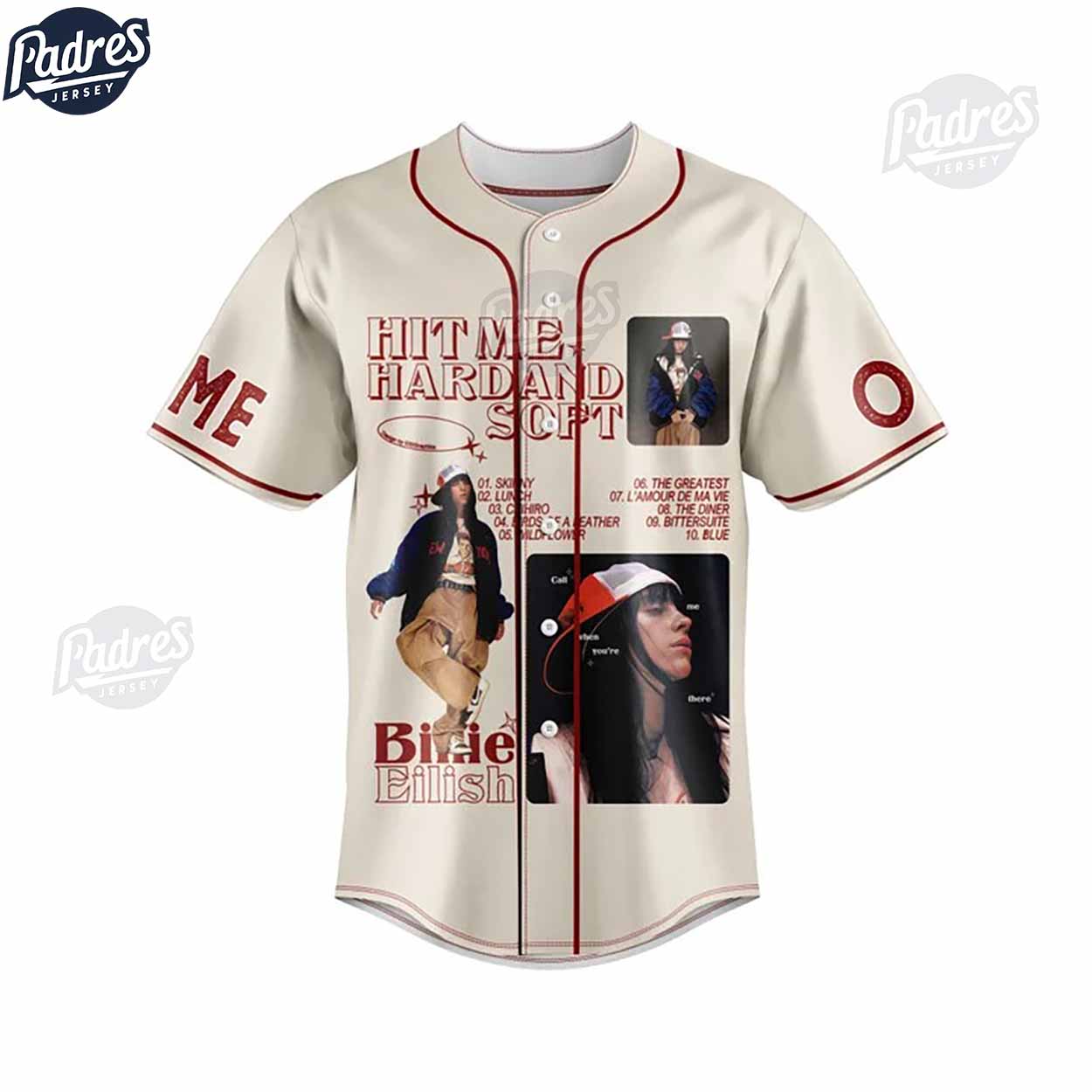 Billie Eilish Rolling Stone Cover Custom Baseball Jersey - Padres Jersey Oasis: Elevate Your Baseball Style Game
