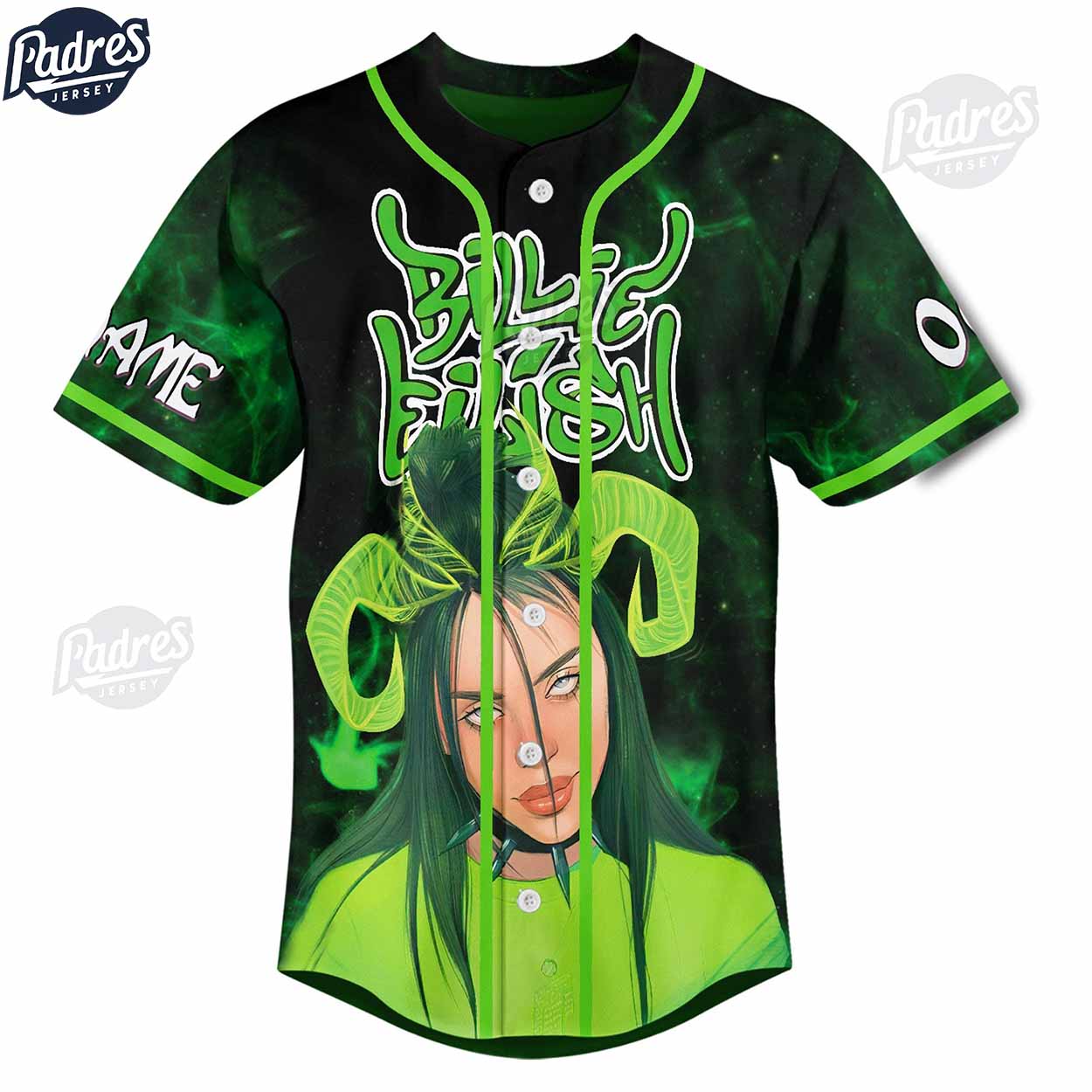 Billie Eilish When We All Fall Asleep Where Do We Go Custom Baseball Jersey Style - Padres Jersey Oasis: Elevate Your Baseball Style Game