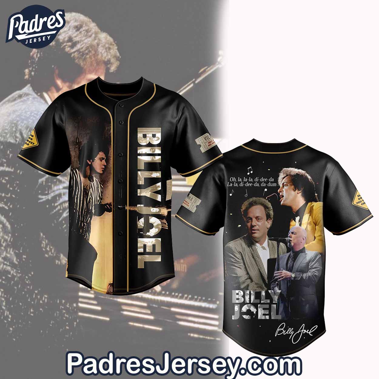 Billy Joel Baseball Jersey - Music Merch - Padres Jersey Oasis: Elevate Your Baseball Style Game