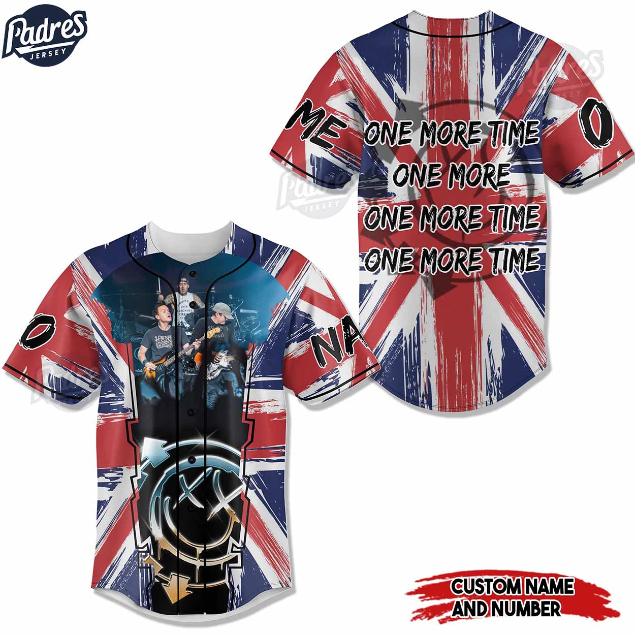 Blink-182 One More Time Custom Baseball Jersey For Fans - Padres Jersey Oasis: Elevate Your Baseball Style Game