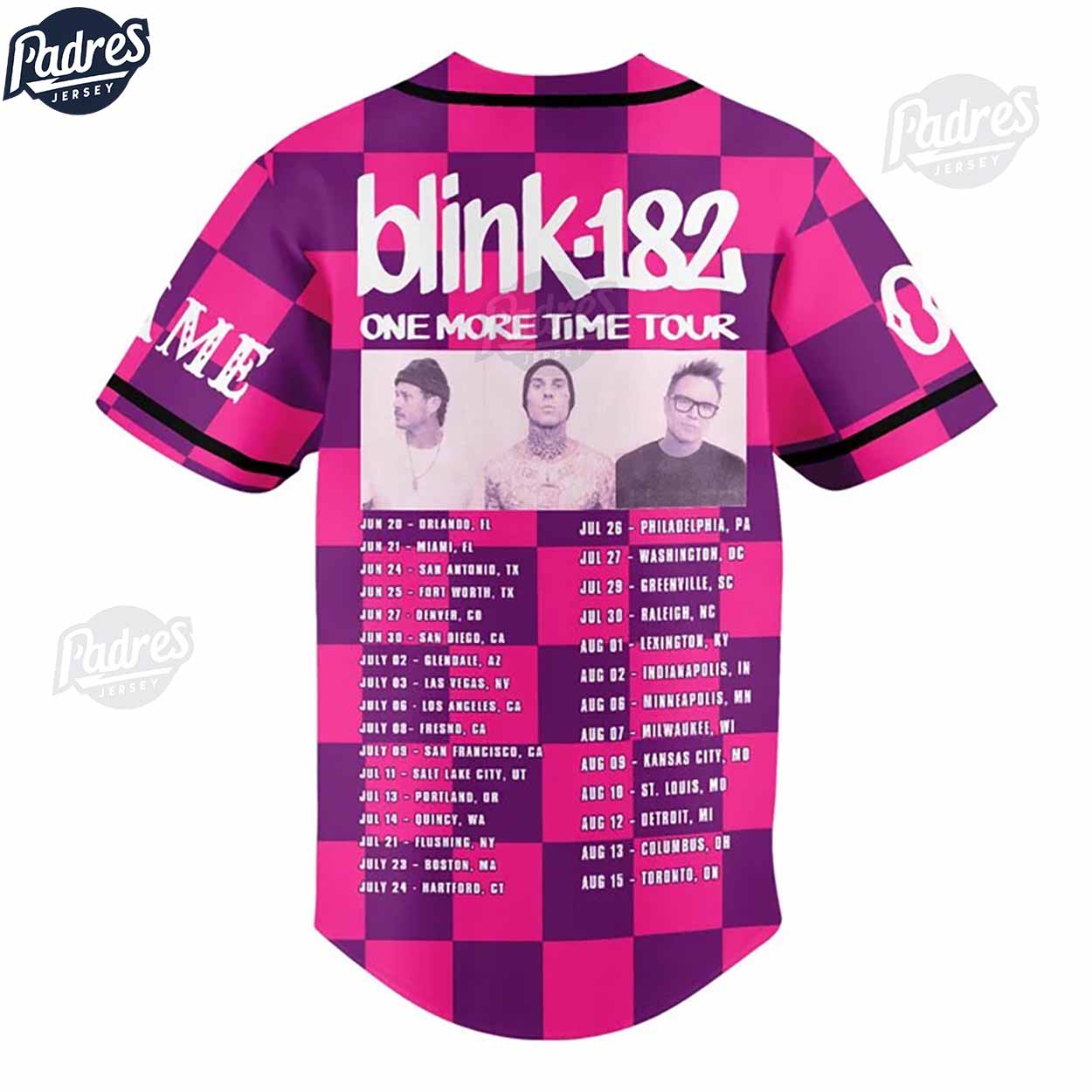 Blink-182 One More Time Pink Baseball Jersey Style - Padres Jersey Oasis: Elevate Your Baseball Style Game