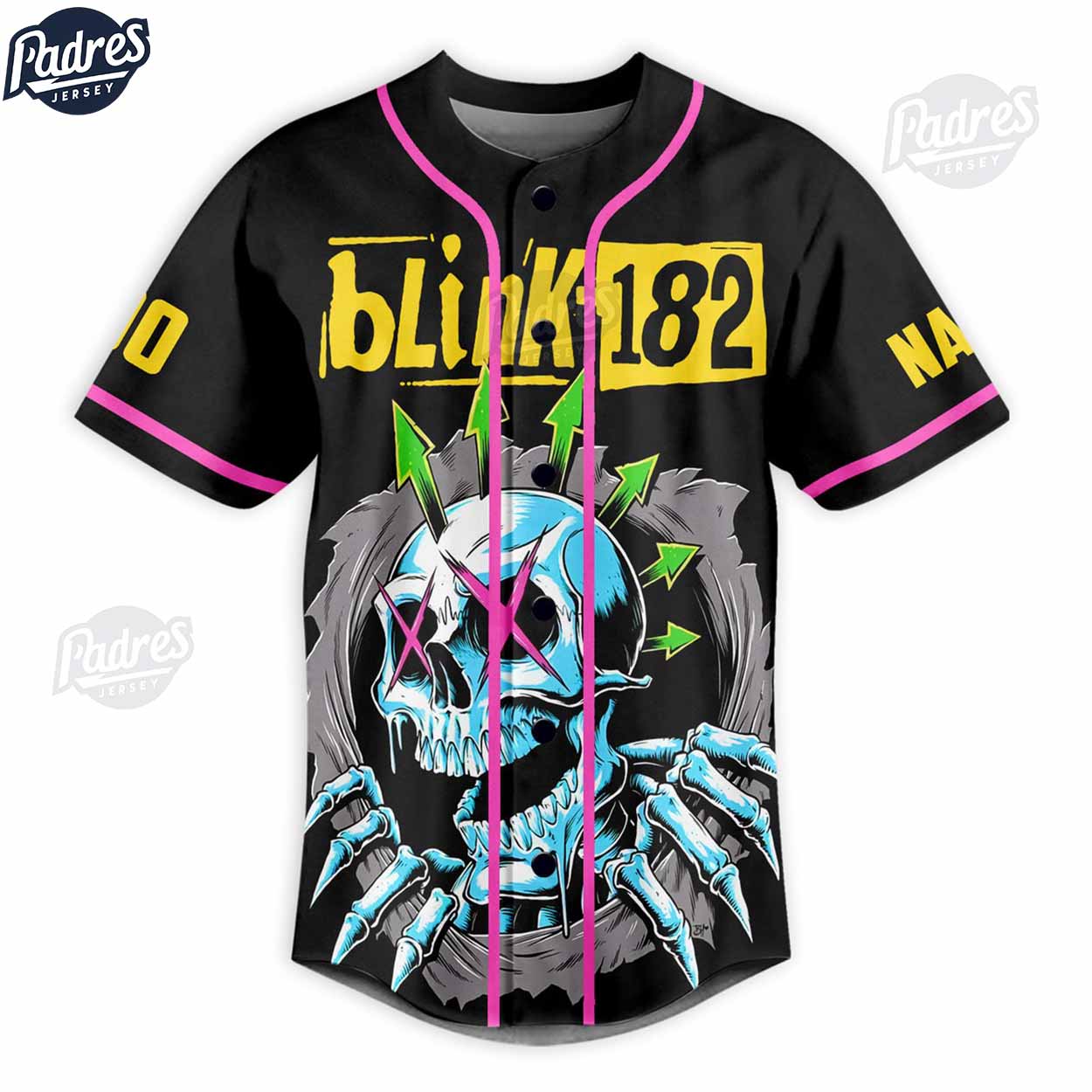 Blink-182 Yorall Redii The Voice Custom Baseball Jersey - Padres Jersey Oasis: Elevate Your Baseball Style Game