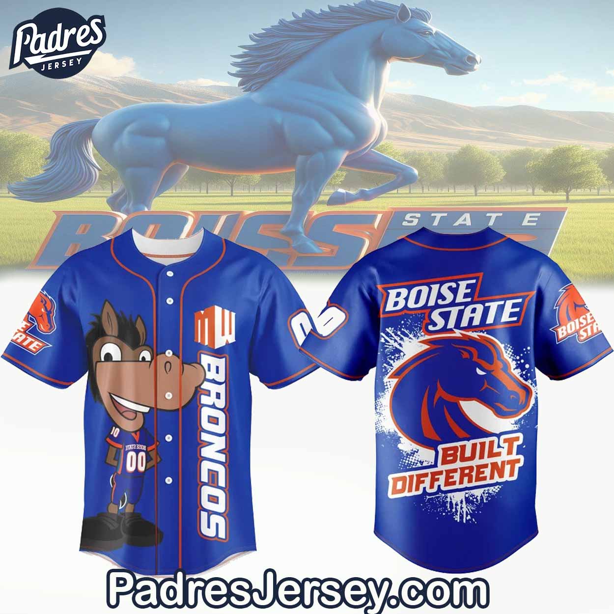 Boise State Broncos Football Baseball Jersey Outfit - Custom Number - Padres Jersey Oasis: Elevate Your Baseball Style Game