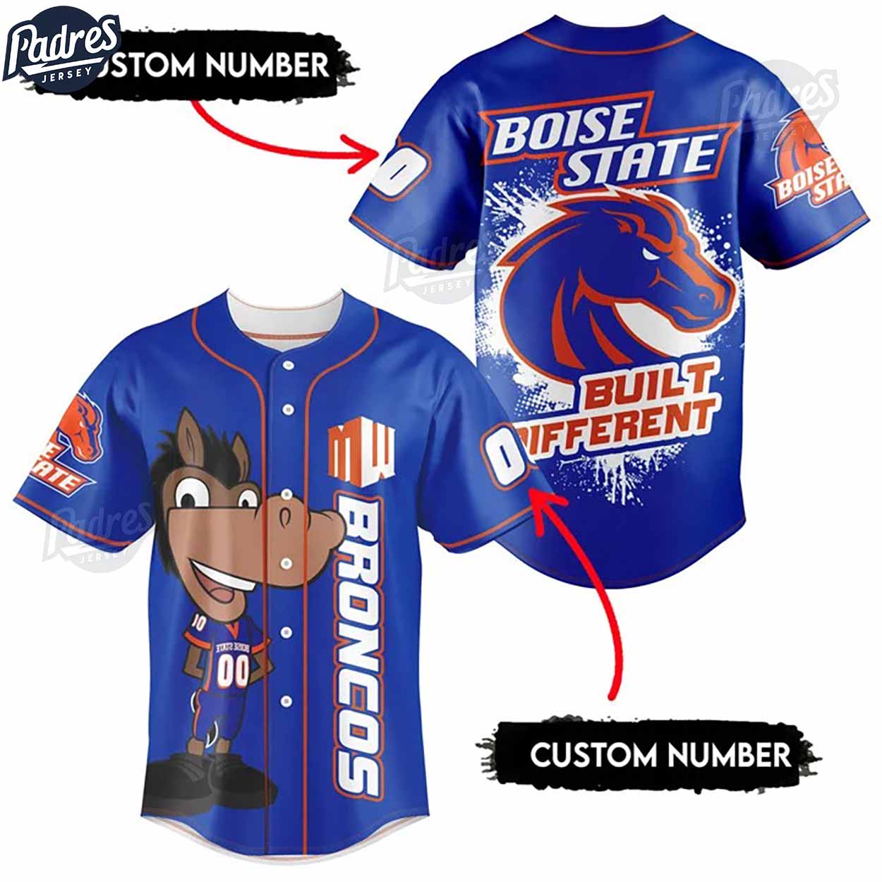 Boise State Broncos Football Baseball Jersey Outfit - Custom Number - Padres Jersey Oasis: Elevate Your Baseball Style Game