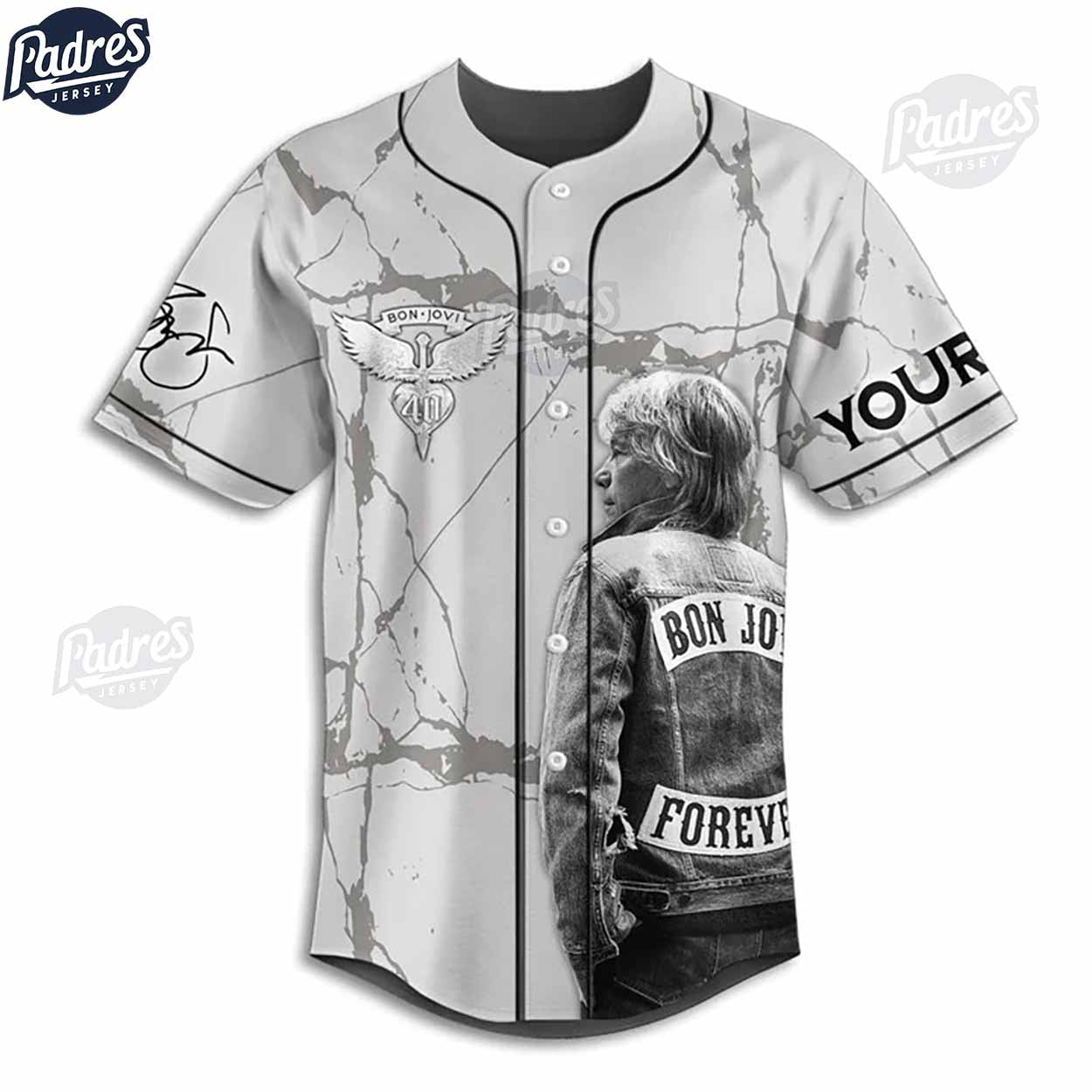 Bon Jovi Experience 40th Anniversary Baseball Jersey Style - Padres Jersey Oasis: Elevate Your Baseball Style Game