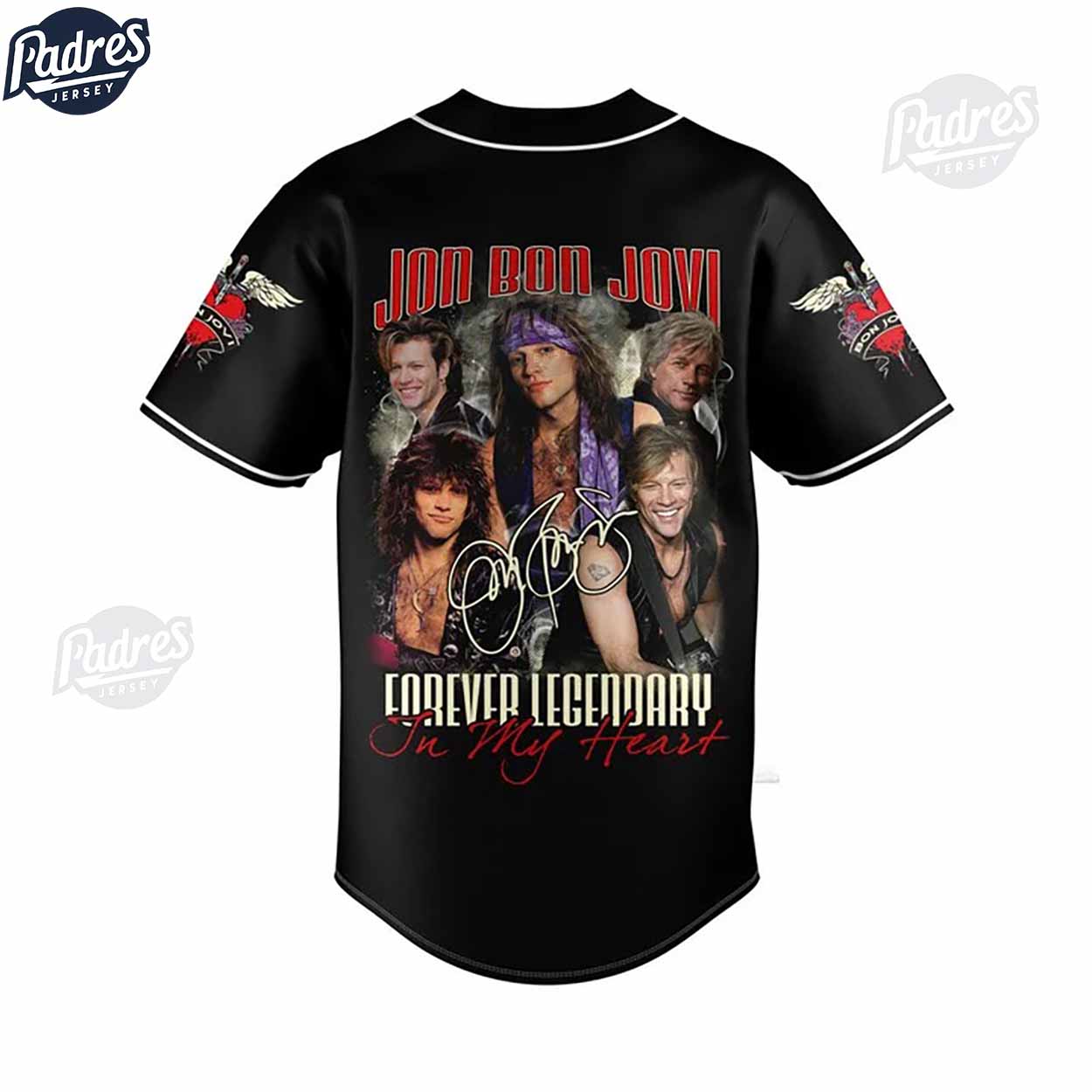 Bon Jovi Legendary Forever In My Heart Custom Baseball Jersey - Padres Jersey Oasis: Elevate Your Baseball Style Game