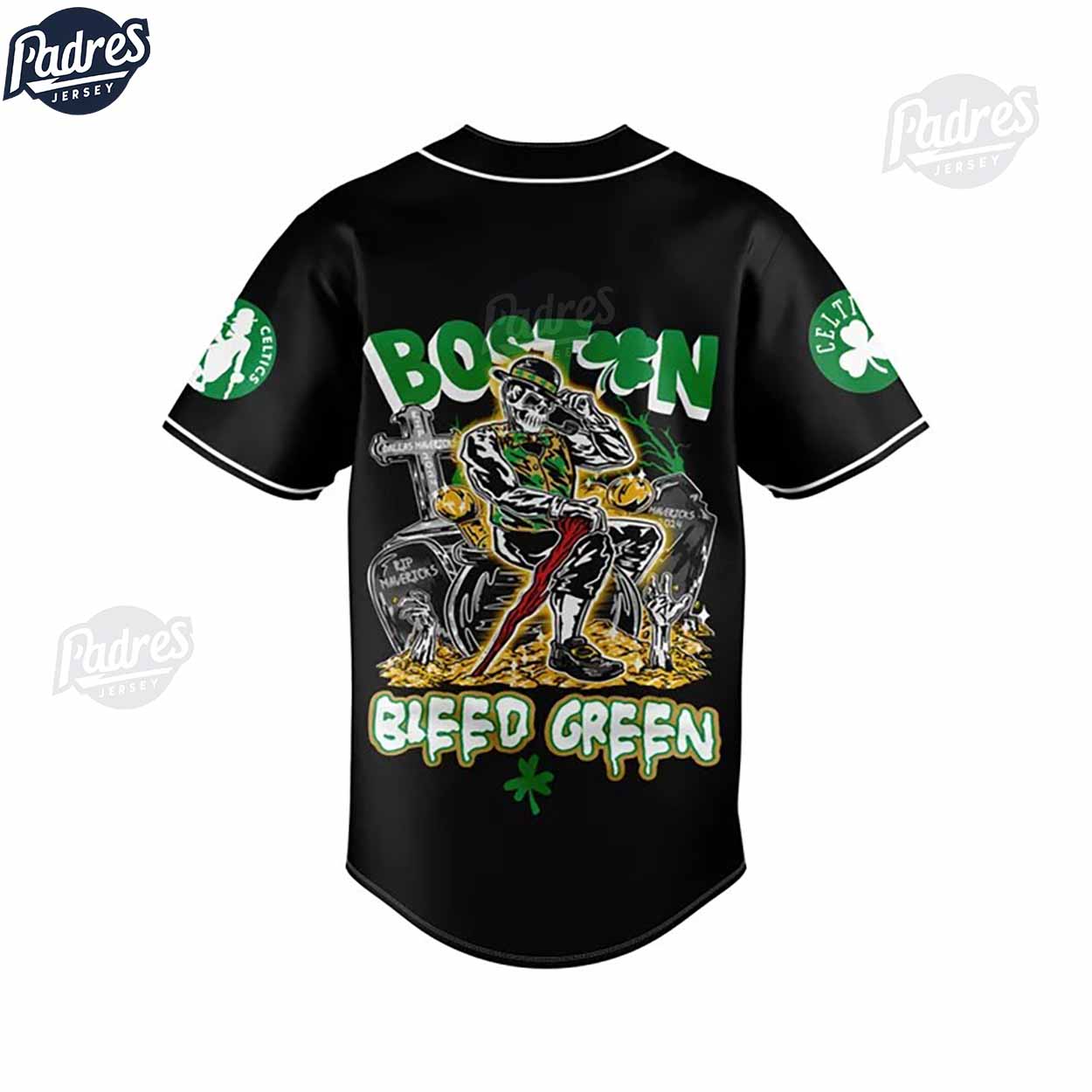 Boston Celtics Bleed Green Custom Baseball Jersey Style - Padres Jersey Oasis: Elevate Your Baseball Style Game