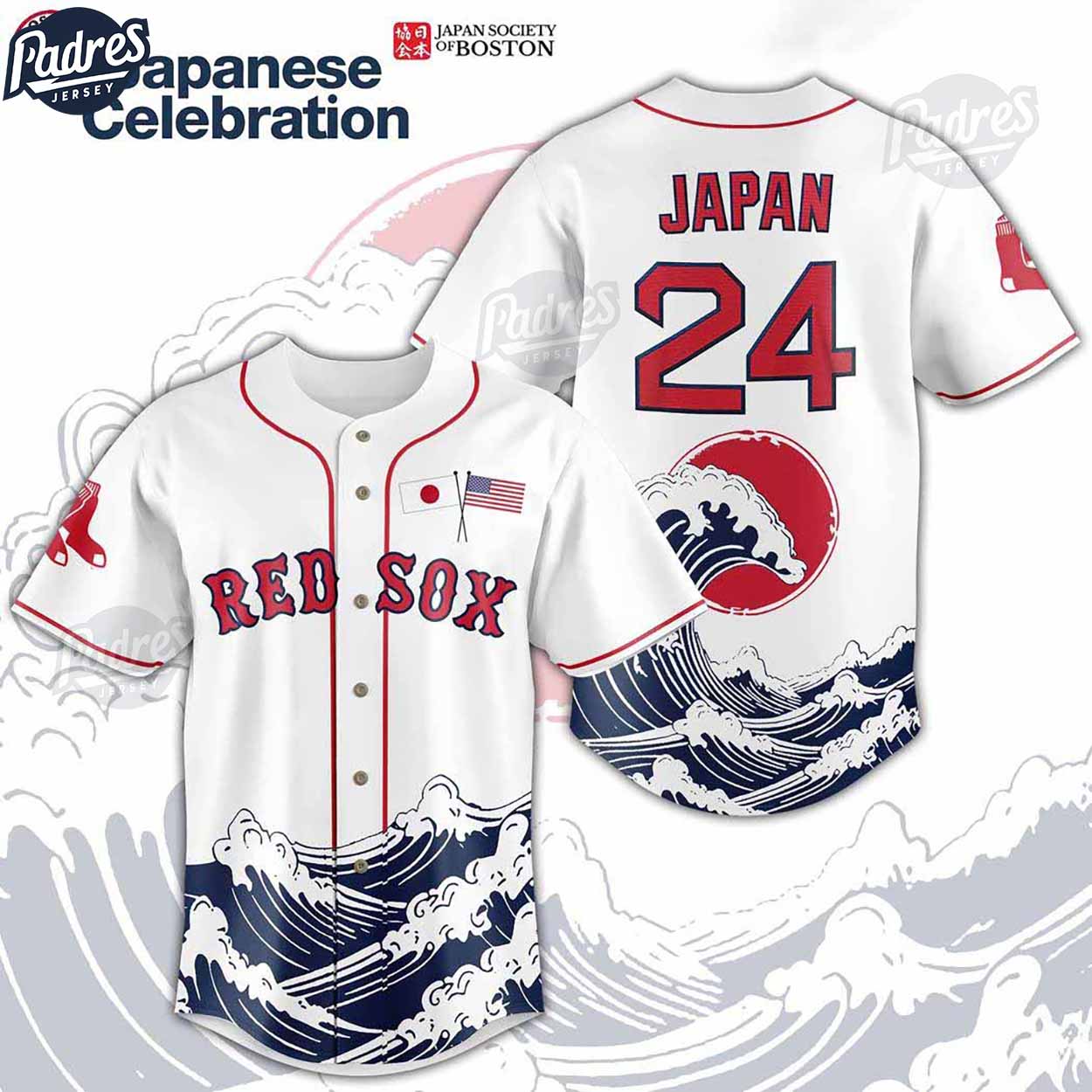 Boston Red Sox Japanese Baseball Jersey Style - Padres Jersey Oasis: Elevate Your Baseball Style Game