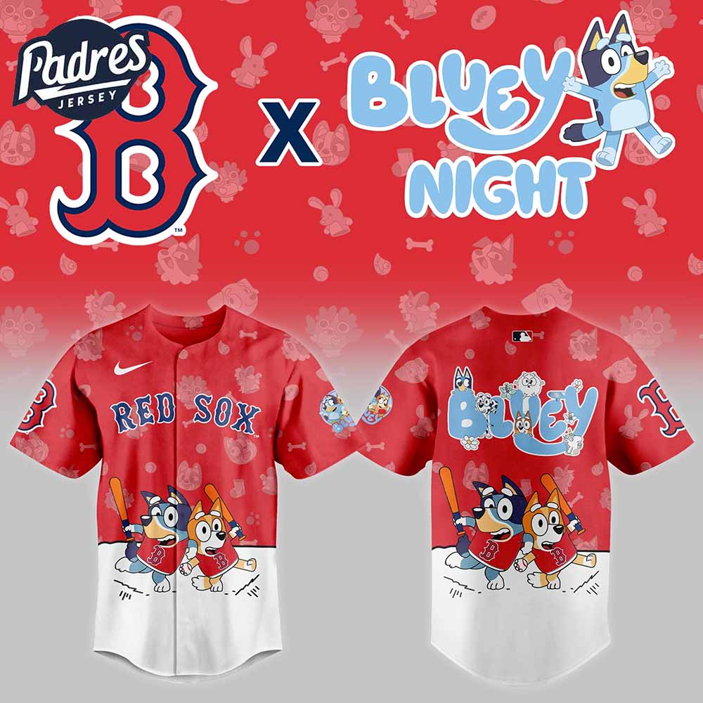 Boston Red Sox x Bluey Night Baseball Jersey - Padres Jersey Oasis: Elevate Your Baseball Style Game
