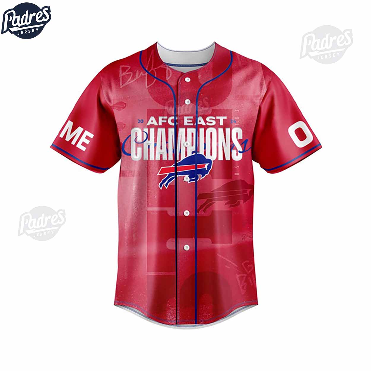 Buffalo Bills AFC EAST CHAMPIONS Red Baseball Jersey Outfit - Padres Jersey Oasis: Elevate Your Baseball Style Game
