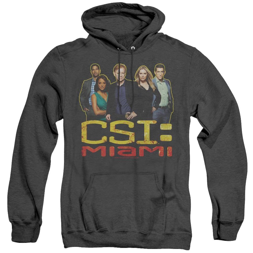 Csi Miami The Cast In Black - Heather Pullover Hoodie