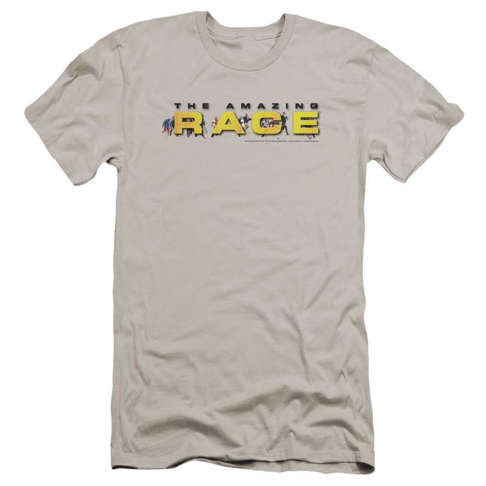 Amazing Race, The Running Logo - Men's Premium Slim Fit T-Shirt