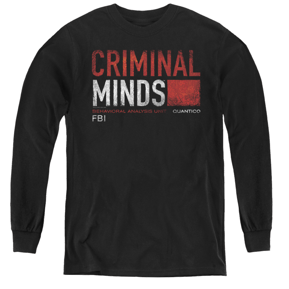 Criminal Minds Title Card - Youth Long Sleeve T-Shirt