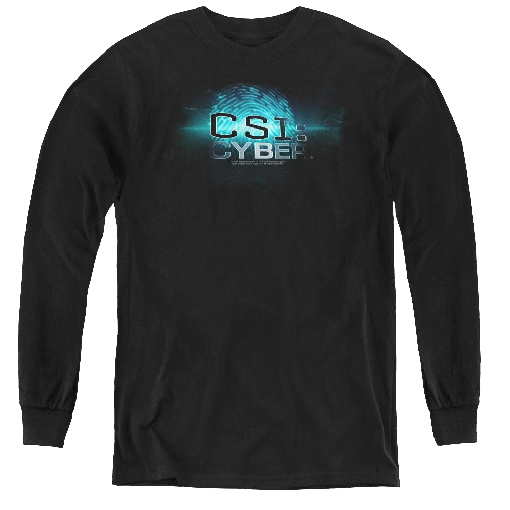 Csi Cyber Thumb Print - Youth Long Sleeve T-Shirt