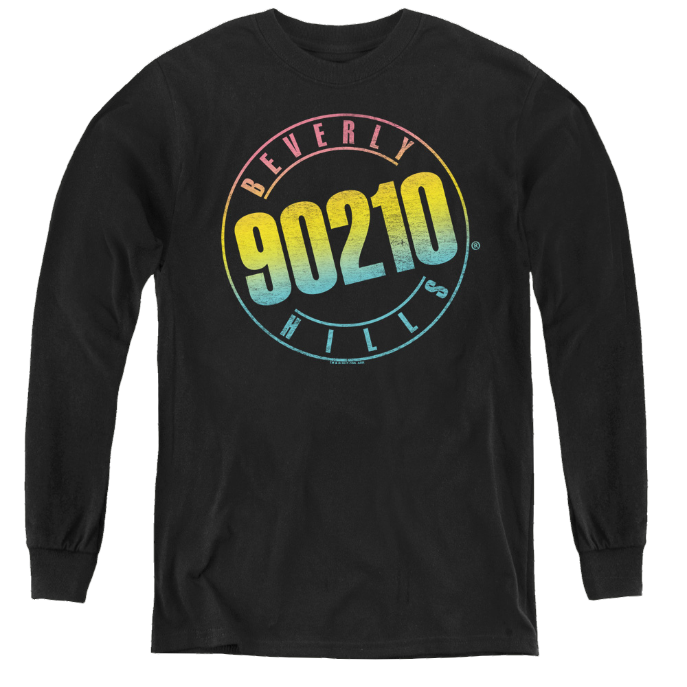 Beverly Hills 90210 Color Blend Logo - Youth Long Sleeve T-Shirt