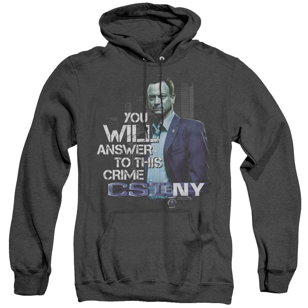 Csi New York You Will Answer - Heather Pullover Hoodie