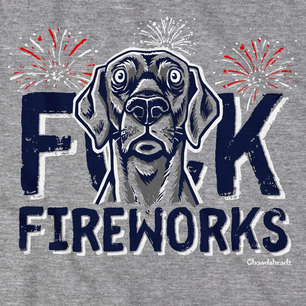 F Fireworks Dog T-Shirt