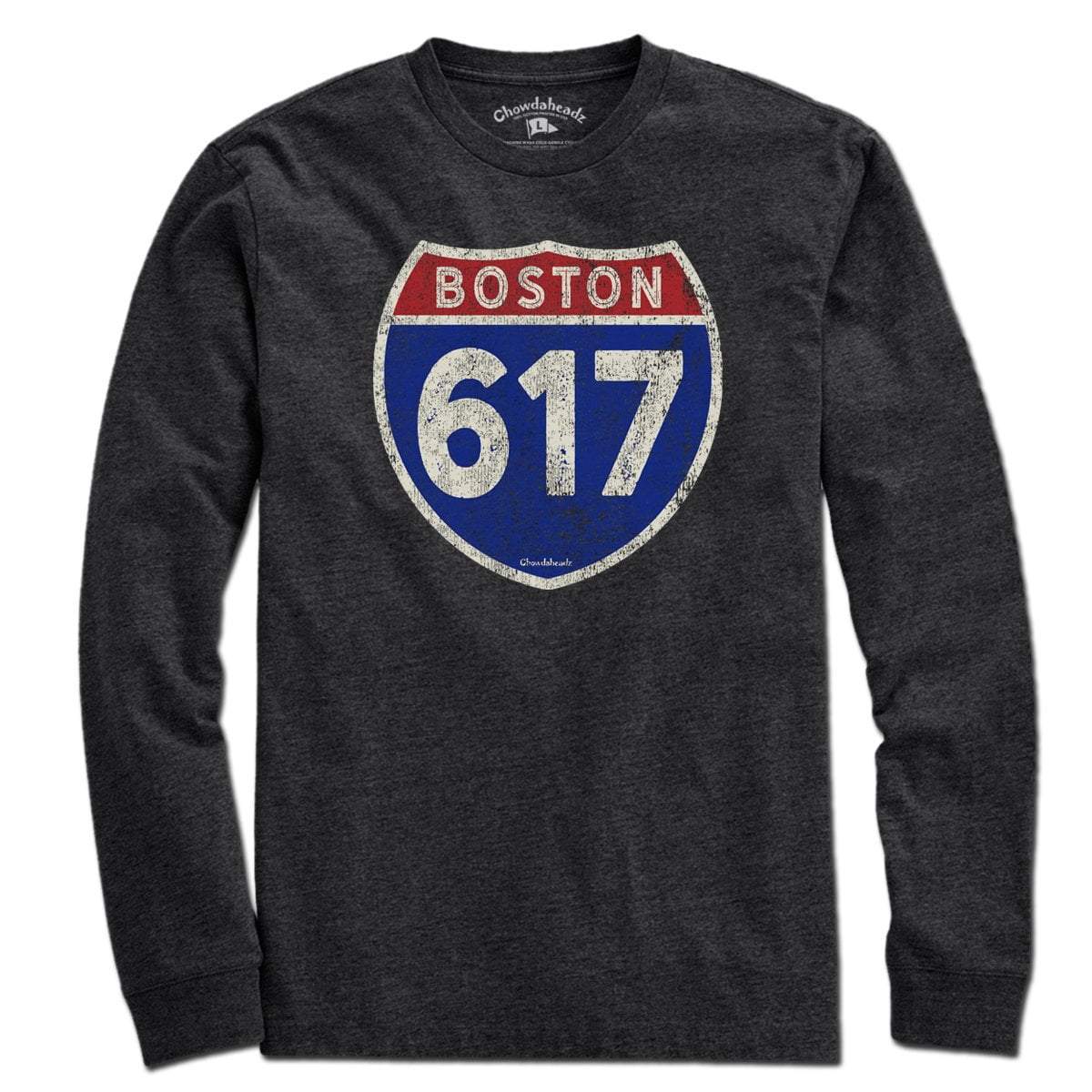 Boston 617 Highway Sign T-Shirt