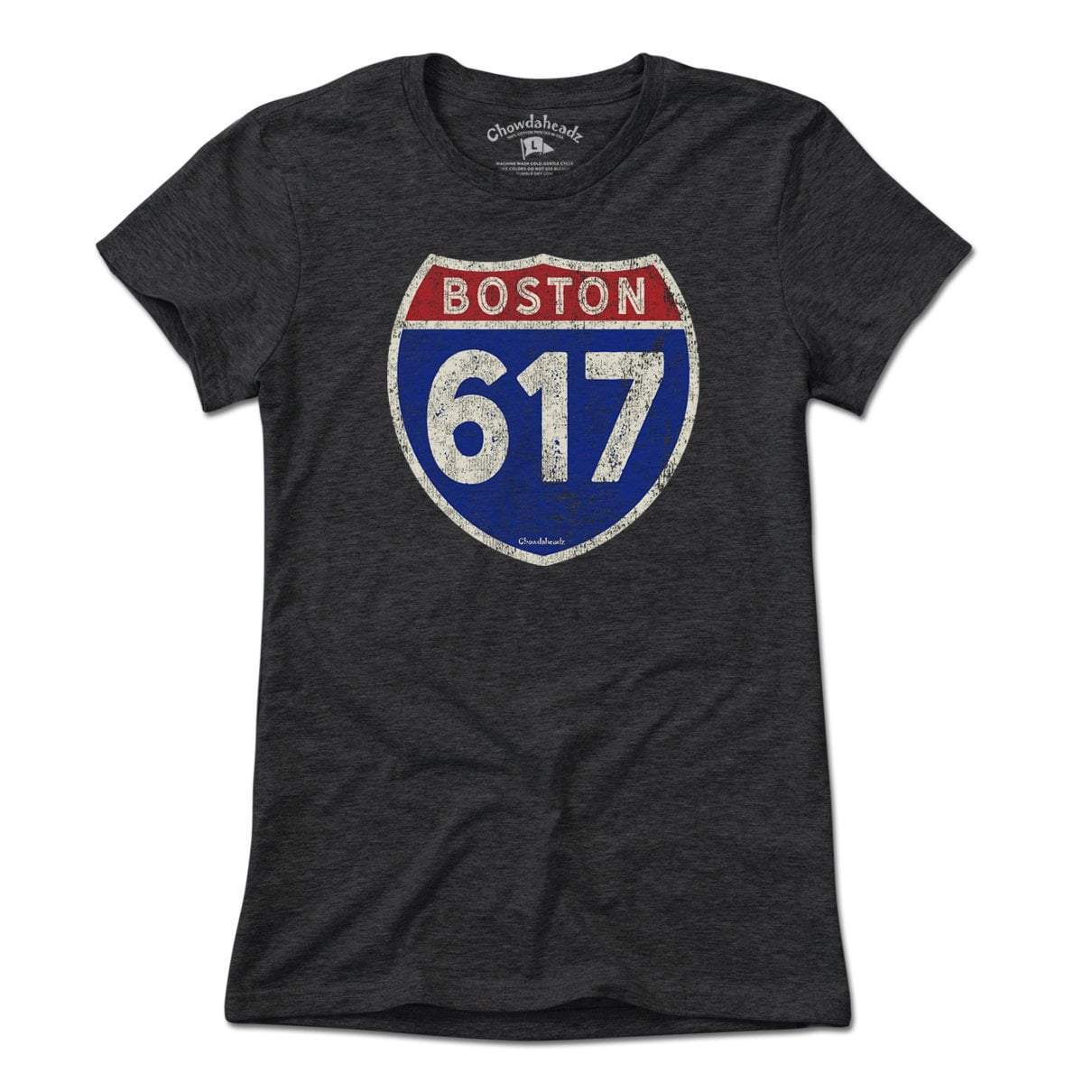 Boston 617 Highway Sign T-Shirt