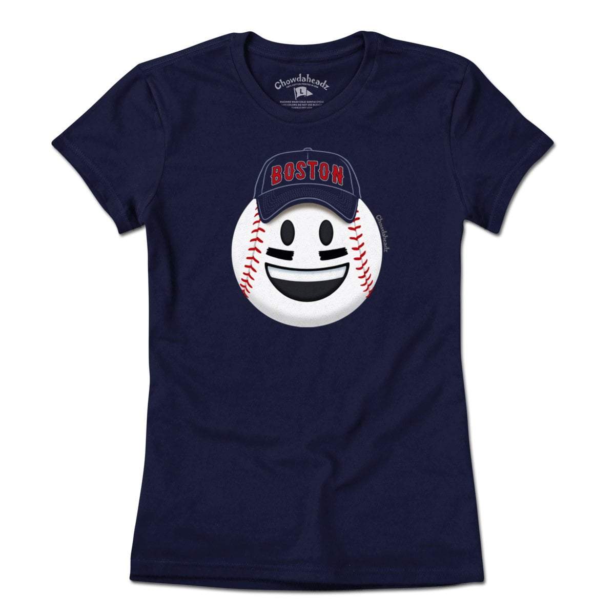 Boston Smiley Baseball Face T-Shirt