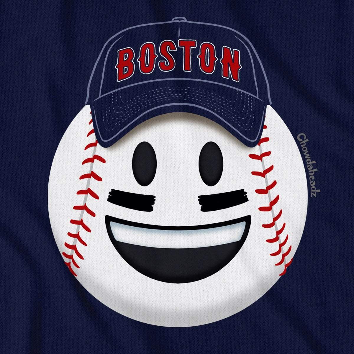 Boston Smiley Baseball Face T-Shirt