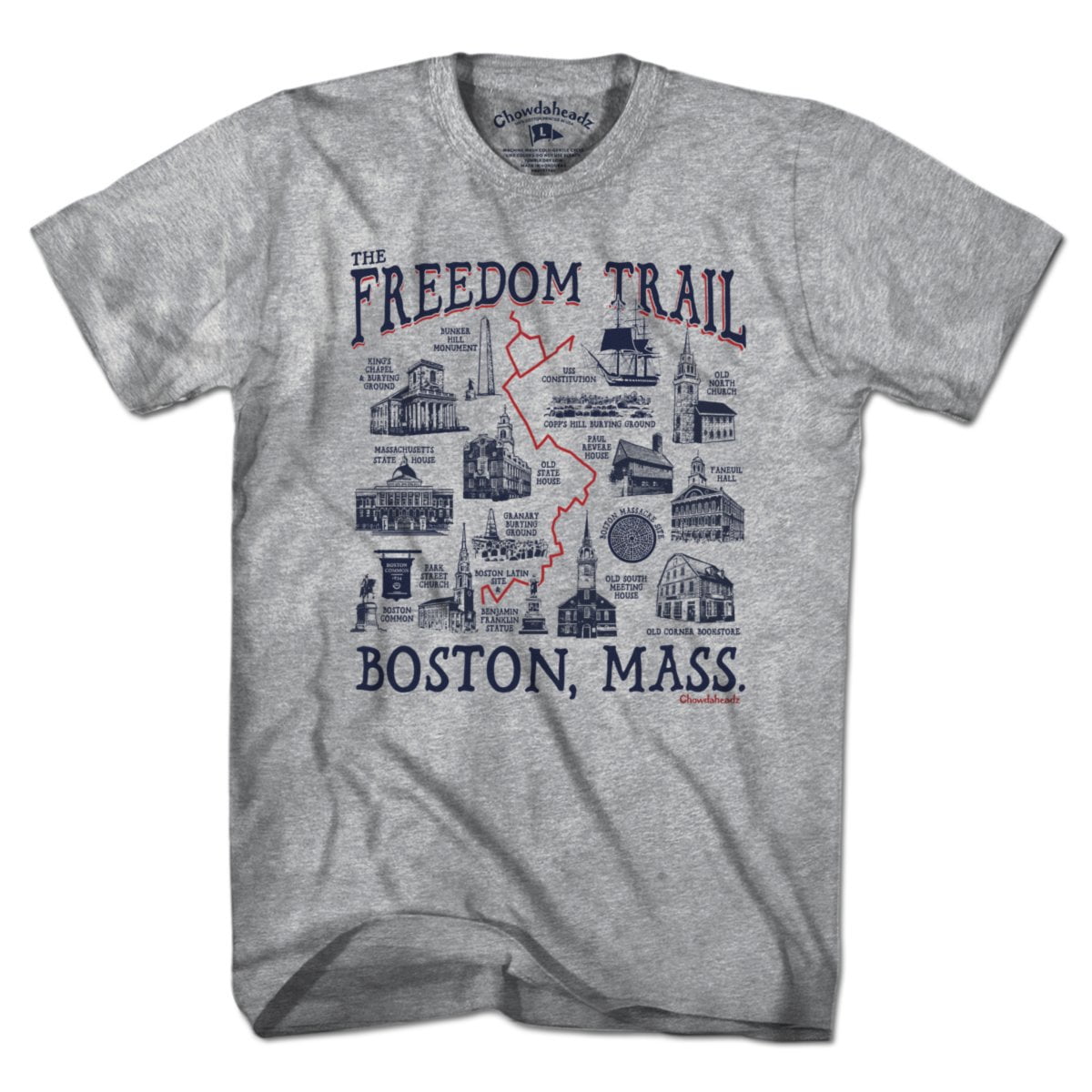 Boston Freedom Trail Sites T-Shirt
