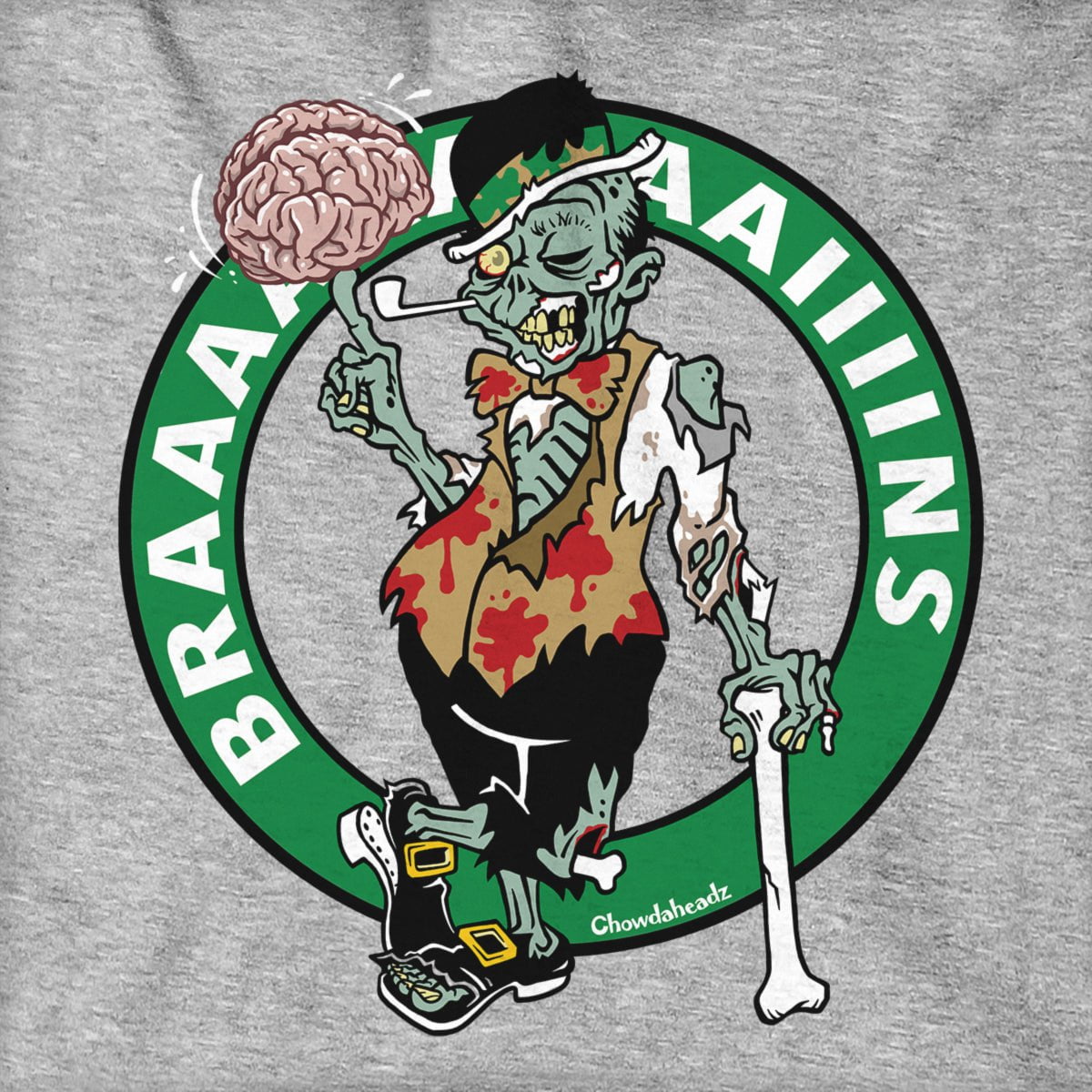 Halloween Zombie Circle Logo Hoodie