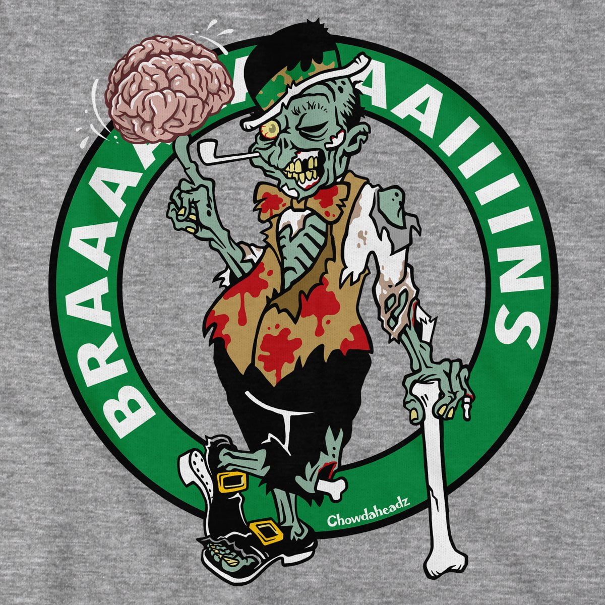 Halloween Zombie Circle Logo T-Shirt
