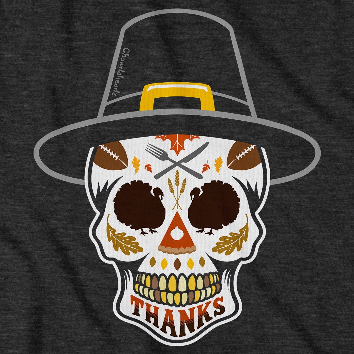 Thanksgiving Pilgrim Dead Head T-Shirt