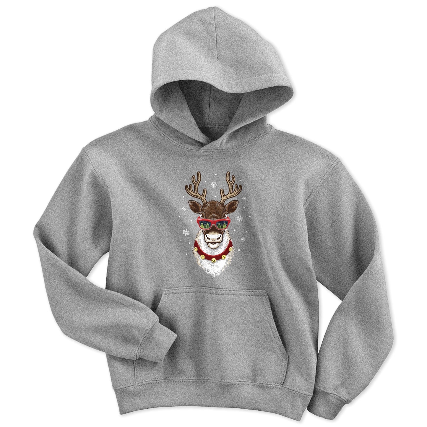 Cool Christmas Reindeer Youth Hoodie
