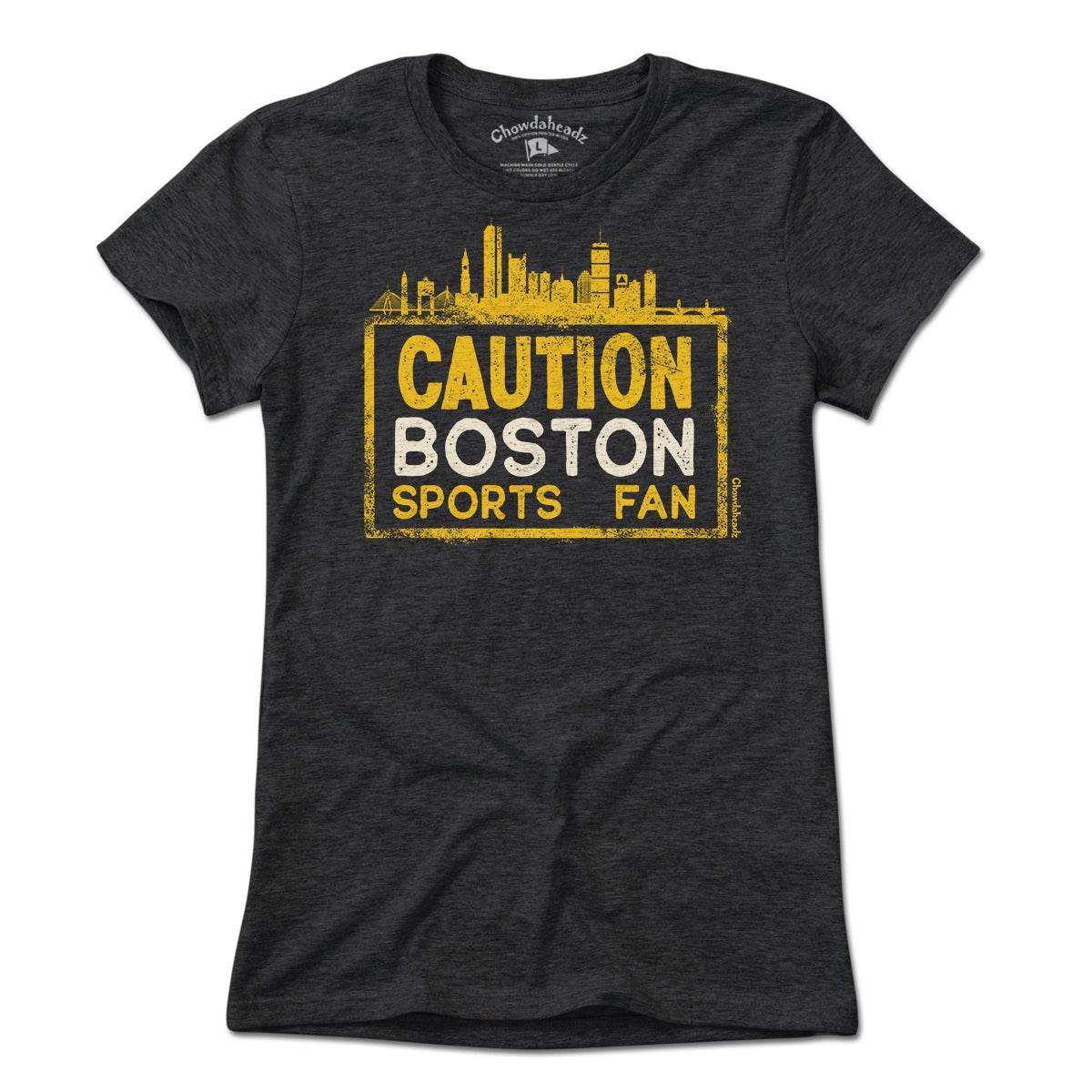 Caution Boston Black & Gold T-Shirt