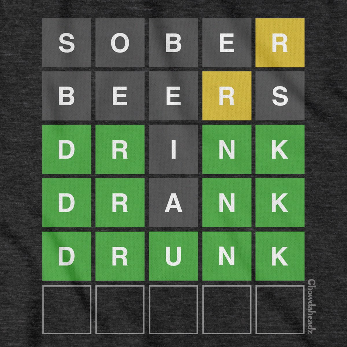 Drink Drank Drunk Word Game T-Shirt