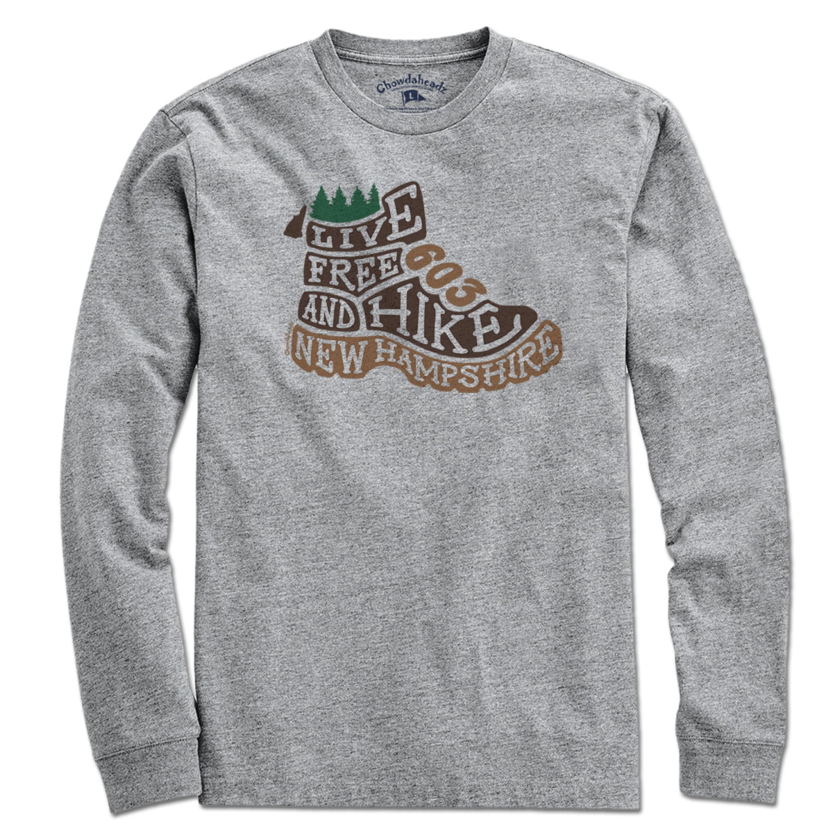 Live Free New Hampshire Hiking Boot T-Shirt