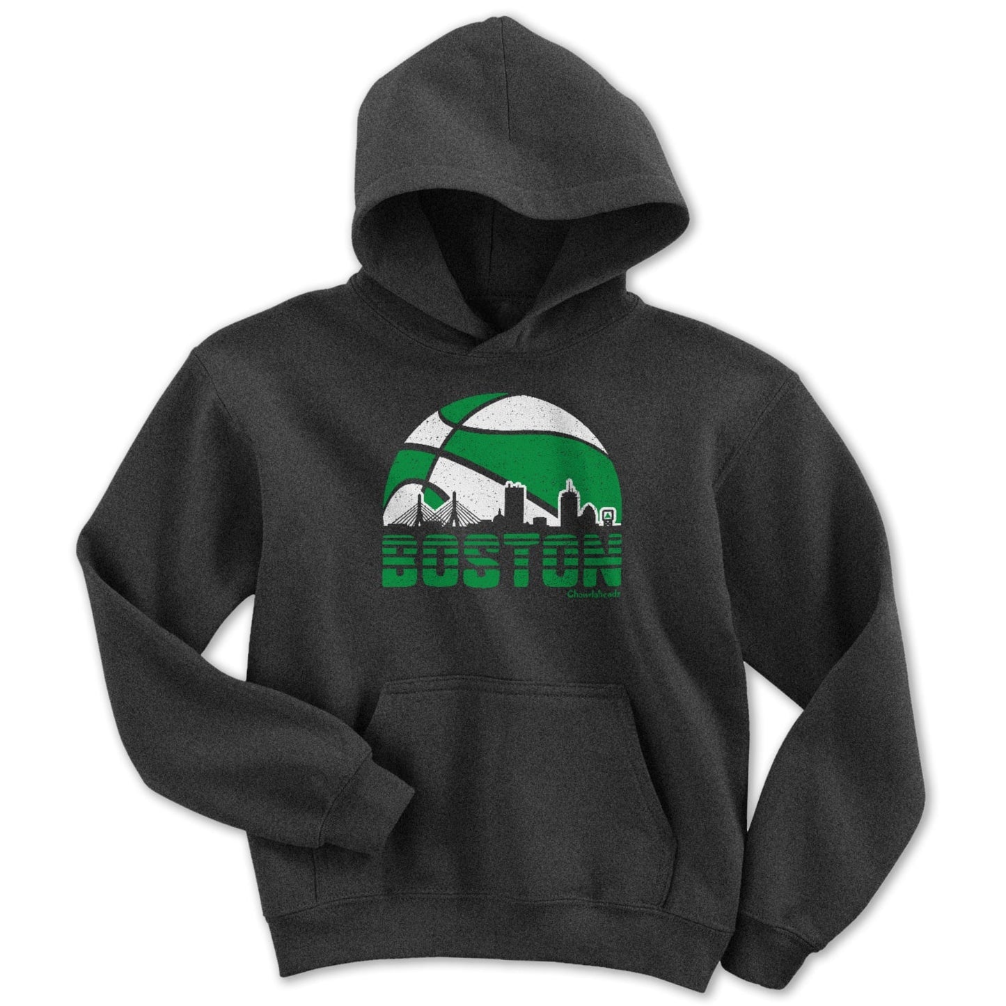 Boston Basketball Skyline Youth Hoodie