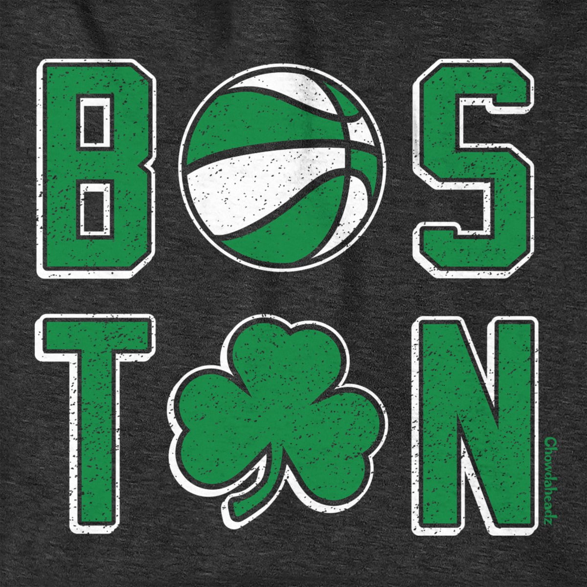 Boston Basketball Stacked Hoodie